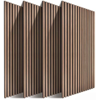 Relaxdays Pannelli acustici, Set 120 x 60 cm, Isolamento e Rivestimento Parete, impiallacciatura Relaxdays Pannelli acustici, Set 120 x 60 cm, Isolamento e Rivestimento Parete, impiallacciatura