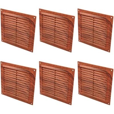 Amig Set di griglie di ventilazione quadrate in plastica con zanzariera Per cucina e bagno 200x200 mm Sapelli Amig Set di griglie di ventilazione quadrate in plastica con zanzariera Per cucina e bagno 200x200 mm Sapelli