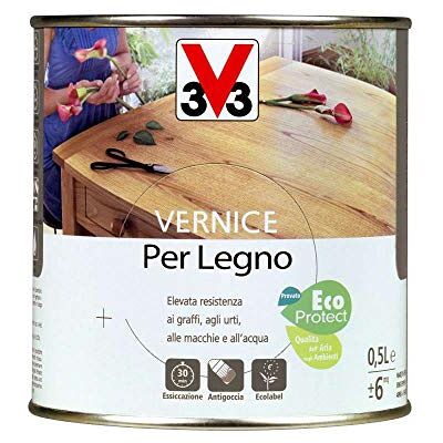 V33 Vernice per Legno Mogano Brillante 0,5L V33 Vernice per Legno Mogano Brillante 0,5L