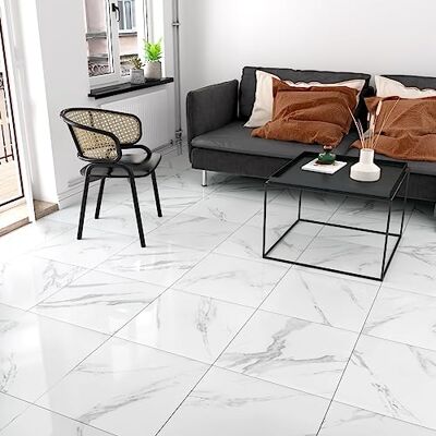 Yullpaper 24 Pezzi Linoleum Pavimento PVC Adesivo Marmo Bianco Mattonelle Adesive Pavimento Piastrelle Adesive Pavimento Bagno Pavimento Adesivo Per Interni Laminato Pavimento Incastro 30cm x 30cm Yullpaper 24 Pezzi Linoleum Pavimento PVC Adesivo Marmo Bianco Mattonelle Adesive Pavimento Piastrelle Adesive Pavimento Bagno Pavimento Adesivo Per Interni Laminato Pavimento Incastro 30cm x 30cm