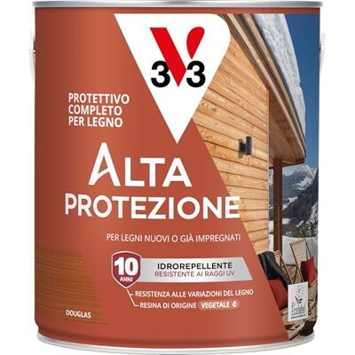 V33 Protettivo Completo per Legno BIO Alta Protezione all'Acqua Douglas 2,5 L V33 Protettivo Completo per Legno BIO Alta Protezione all'Acqua Douglas 2,5 L