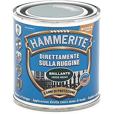 Hammerite Direttamente Sulla Ruggine Brillante Verde Medio 0.250 l Hammerite Direttamente Sulla Ruggine Brillante Verde Medio 0.250 l