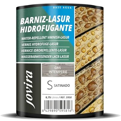 Jovira Vernici - Lasur Protettivo Idrorepellente Satinato Acqua Grigia - Vernice Jovira Vernici - Lasur Protettivo Idrorepellente Satinato Acqua Grigia - Vernice
