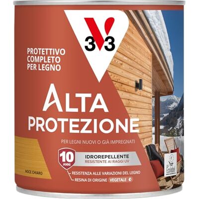 V33 Protettivo Completo per Legno BIO Alta Protezione all'Acqua Noce Chiaro 0,75 L V33 Protettivo Completo per Legno BIO Alta Protezione all'Acqua Noce Chiaro 0,75 L