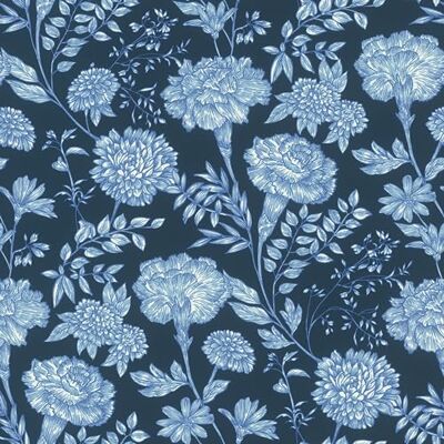 Rasch Tapeten Carta da parati in tessuto non tessuto con fiori in blu della collezione Symphony, 10,05 m x 0,53 m (lunghezza x larghezza) Rasch Tapeten Carta da parati in tessuto non tessuto con fiori in blu della collezione Symphony, 10,05 m x 0,53 m (lunghezza x larghezza)