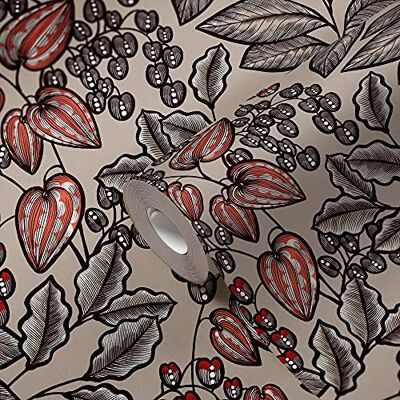 A.S. Création Architects Paper Carta Da Parati Floreale Floral Impression tessuto non tessuto 10.05 m x 0.53 m Marrone Grigio Rosso Prodotto in Germania 377543 A.S. Création Architects Paper Carta Da Parati Floreale Floral Impression tessuto non tessuto 10.05 m x 0.53 m Marrone Grigio Rosso Prodotto in Germania 377543