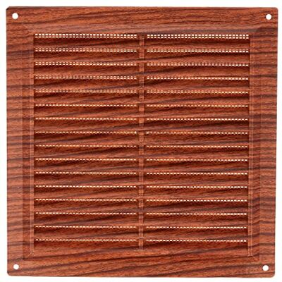 Amig Griglia quadrata in plastica con zanzariera Griglie di ventilazione per presa d'aria Adatto per soffitto cucina e bagno Dimensioni: 200 x 200 MM Colore: Sapelli Amig Griglia quadrata in plastica con zanzariera Griglie di ventilazione per presa d'aria Adatto per soffitto cucina e bagno Dimensioni: 200 x 200 MM Colore: Sapelli