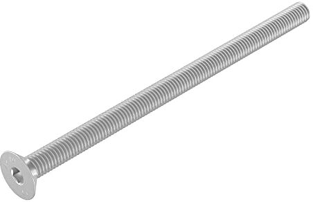 SECCARO Vite a testa svasata M6 x 100 mm, acciaio inox V2A VA A2, DIN 7991 / ISO 10642, esagono incassato, 20 pezzi