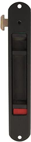 Amig 22659 Chiusura finestre e Porte scorrevoli MOD., Serratura a Gancio da Incasso, in Alluminio Finitura Nera, Dimensioni: 174 x 28 mm, Nero