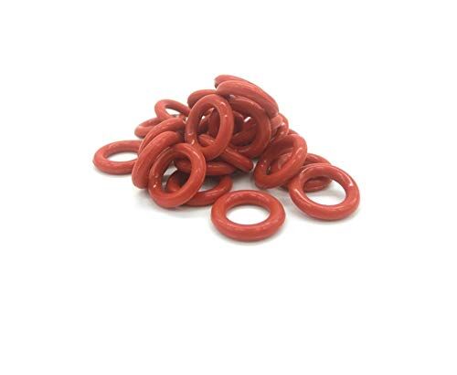 Generico 50pcs 2,4 millimetri di spessore O Ring guarnizione Red Silicon 7 millimetri-35 millimetri OD O-ring Guarnizioni 55Shore VMQ O Tipo Anello di tenuta Guarnizione gromment (Taglia : 13x8.2x2.4mm)