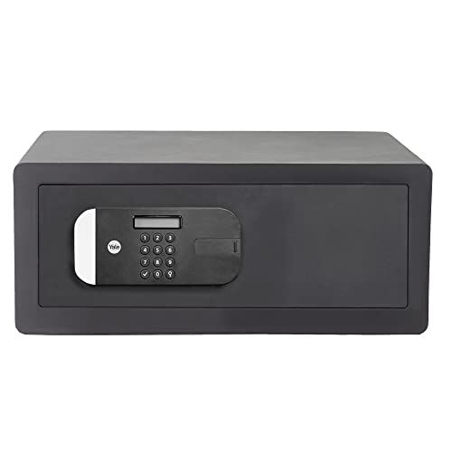 YALE Cassaforte motorizzata per Laptop di massima sicurezza Y, accesso con codice pin digitale, porta a taglio laser, dimensioni int. 190 x 467 x 280 mm