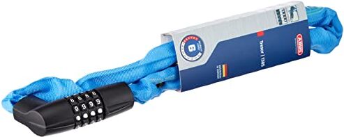 Abus Lucchetto a catena Tresor 1385/75 Neon combinazione in acciaio temprato Catena quadrata di 6 mm spessore Livello sicurezza 75 cm Blu