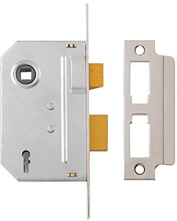 YALE Locks PM320CH30 Lucchetto alta sicurezza, a mortasa con 3 leve, 80 mm, finitura: Cromata lucida