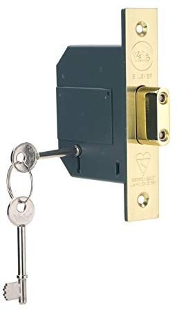 YALE Locks PM562PB30, Serratura di sicurezza ad incasso, con 5 leve, ottone lucidato, 76 mm