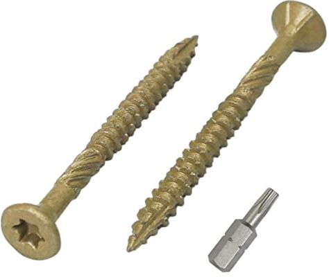 Marcopol Confezione da 500 viti anticorrosione per legno, 4,0 x 50 mm, viti per legno, testa torx, tipo 17, testa svasata, vite esterna (500, 4,0 x 50 mm)