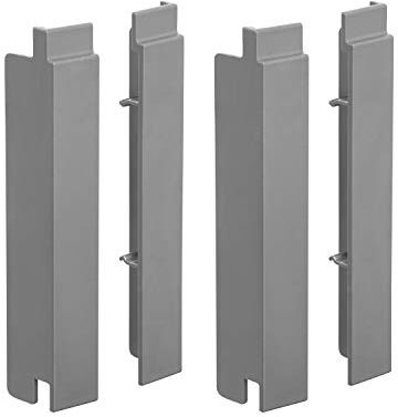 Stanley STST826111-1 Set 4 Tappi di Chiusura per Binari Track Wall, Grigio