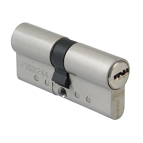 Amig Cilindro di sicurezza   Serratura per porte in legno   Antanzanzua e Antibumping   Bombina anti-estrazione e antirottura   Include 5 chiavi   Argento opaco   Misure: 80 (40-40) mm