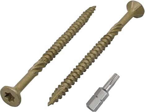 Marcopol Confezione da 200 viti per legno con finitura anticorrosione, 4,0 x 70 mm, viti per legno, testa torx, tipo 17, testa svasata, vite esterna (200, 4,0 x 70 mm)