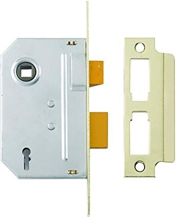 YALE P-M320-PB-65 3 Leve mortasa Standard di Sicurezza, Finitura in Ottone, 2.5 Inch/64 mm