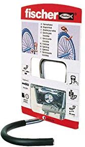 Fischer Gancio Porta-Bicicletta FH con Protezione in Gomma, Include Morsetto, Fissaggio S 8, 1 x Vite, , Lunghezza 90 mm