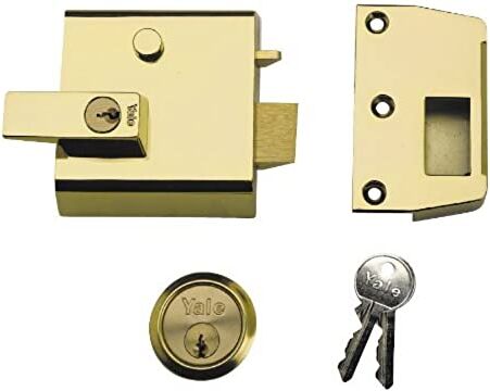 YALE Locks P1 Serratura di sicurezza doppia Nightlatch, finitura Brasslux, 60 mm