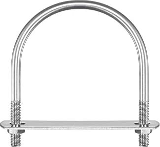 WasiQghs Fascetta for tubi, bulloni a U rotondi, 3 set 20 mm (0,79") Larghezza interna 36 mm Lunghezza M6 Bullone a U in acciaio inossidabile 304 con dadi e piastre, for rimorchio for barche (Size : M6x62mmx8