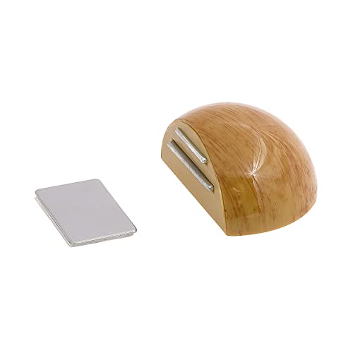 WOLFPACK – Fermaporta Porta Adesivo con Magnete Fermo: Legno, Marrone, 12x9x3 cm