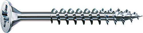 SPAX – Vite universale, testa svasata, a croce Z, 4 Cut, filettatura parziale, lucido zincato tramite galvanizzazione A2J – 0291010350305,