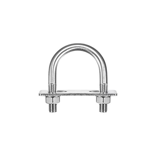 WasiQghs Fascetta for tubi, bulloni a U rotondi, 3 set 22 mm (0,87") Larghezza interna 39 mm Lunghezza M6 Bullone a U in acciaio inossidabile 304 con dadi e piastre, for rimorchio for barche (Size : M10x47mmx