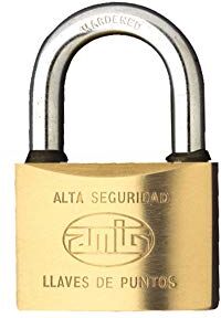 Amig 1388 Lucchetto chiave ad alta sicurezza Modello    Ottone e arco in acciaio   Larghezza: 60 mm