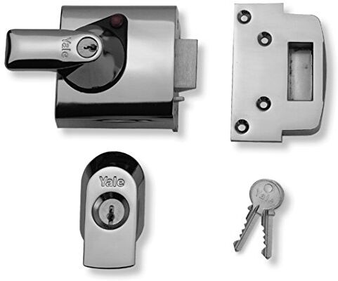 YALE Locks BS1 Serratura di sicurezza inglese standard Nightlatch, finitura cromata, 60 mm