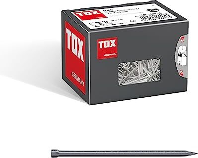 TOX Chiodi a filo 1,6x30 mm con testa rovesciabile per fissaggi quasi invisibili nel legno, applicazione universale per interni ed esterni, acciaio lucido, 400 g in cartone,