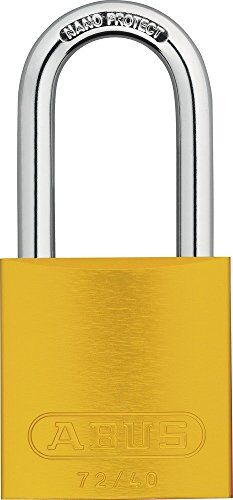 Abus -72/40HB40_AMARILLO Candado Aluminio arco de acero endurecido 40 mm arco largo Amarillo