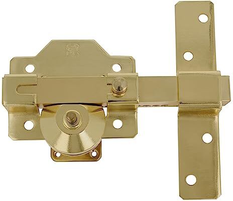 Amig Serratura per Porta   Con Cilindro Tondo da 50 mm   Sicurezza Extra per Porte d'Ingresso o di Passaggio   Include 5 Chiavi   Colore Dorato   170 x 105 mm