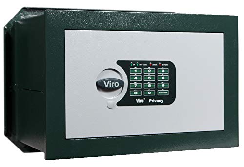 Viro Privacy Elettronica, Cassaforte con Scheda Elettronica, da Incasso, Completamente in Acciaio, 350x230x205 mm