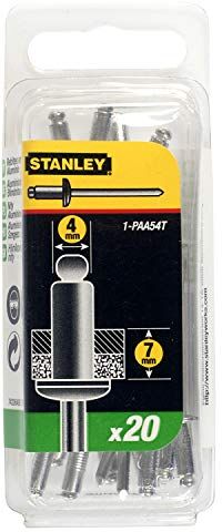 Stanley Rivetti, Alluminio, 4 x 6.5 mm, Set di 20 pz