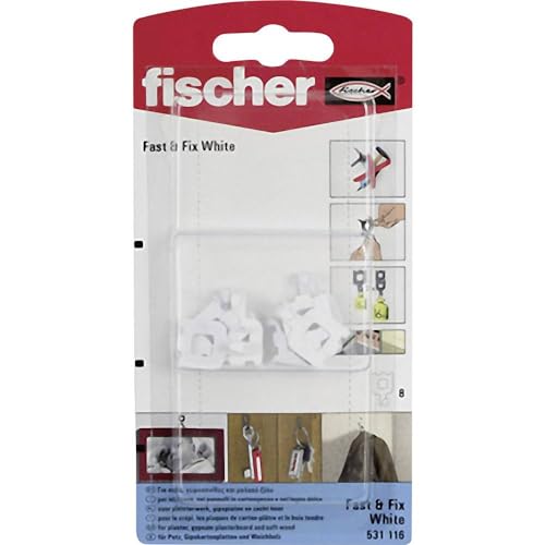 Fischer Fast e Fix Sb scheda, contenuto: 8 x Fast Plus Amp, bianco,