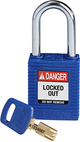 Brady Lucchetto Safekey in Nylon, 38mm x 84mm x 19mm, Blu