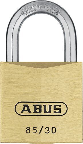 Abus Lucchetto in ottone 85/30 per porte di cantine, capannoni e molto altro ancora resistente alle intemperie corpo in ottone grillo in acciaio temprato livello di sicurezza 5