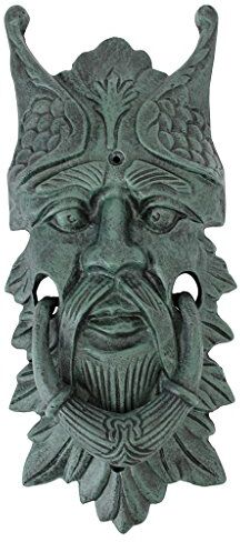 Design Toscano Battente in Ghisa Greenman Castle Gladstone, Oro, 5x15x34.5 cm