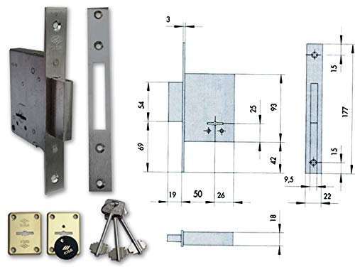 CISA SERRATURA DOPPIA MAPPA INF.LEGNO 57220-60-0