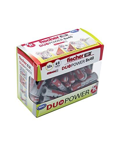 Fischer Taco DUOPOWER 8x40 DIY 50uds. , Grigio+Rosso