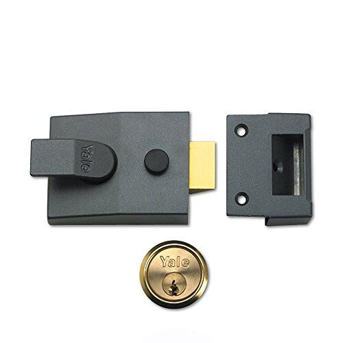 YALE Locks, 89DMGPB, Chiavistello standard con cilindro in ottone, asse maniglia 60 mm