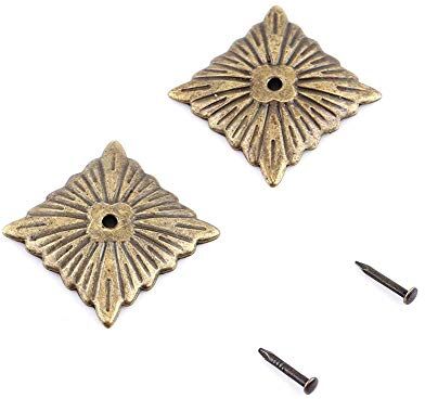 HEEPDD 100pcs Vintage Tappezzeria Unghie, Mobili Nails Pins Assortimento Kit Divano Scarpa Porta Decorativa Stud Antique Tappezzeria Tacks Bronzo Tags metallo Tacks(21 * 21 millimetri)