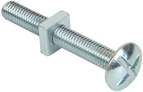 Merriway Bulk Hardware  Roofing Bolt & nut Bzp M6 x 60 mm, set da 4 pezzi