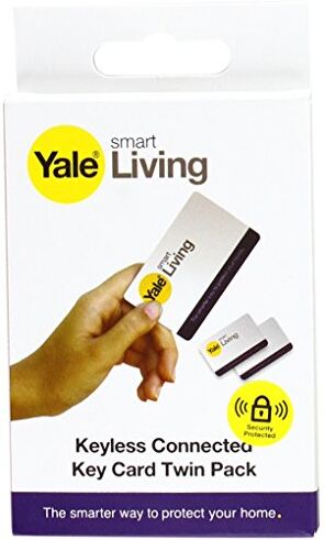 YALE Carte Chiave Astute della Serratura di Porta, Bianco, Confezione da 2, Set di 2 Pezzi