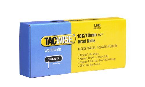 Tacwise 18G Chiodi Senza Testa da 10 mm, Argento, Set di 5000 Pezzi