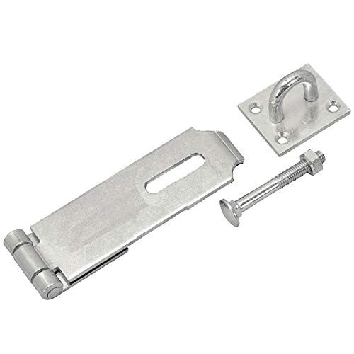 Merriway Cerniera di sicurezza in acciaio galvanizzato, 230 x 58 mm, colore: Argento