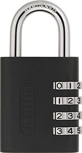 Abus Lucchetto 158KC/45 AP050 Lucchetto con funzione di combinazione o chiave con alloggiamento in zinco pressofuso Livello di sicurezza 5 Nero