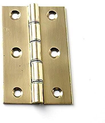 Merriway Bulk Hardware Cerniera doppia, 75 mm, in ottone lucido, 2 pezzi